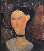Amedeo Modigliani Woman with a Velvert Ribbon (mk39) oil on canvas